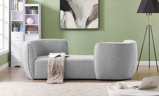 Hilton Grey Boucle Fabric Chaise Lounge - 158Grey - Vega Furniture