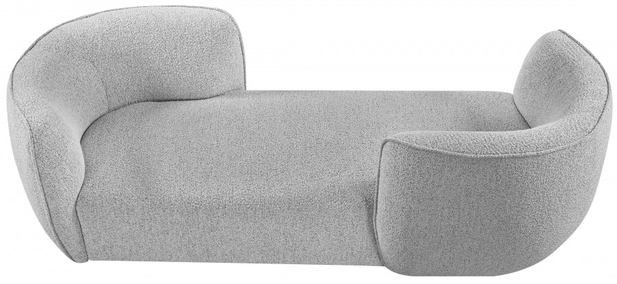 Hilton Grey Boucle Fabric Chaise Lounge - 158Grey - Vega Furniture