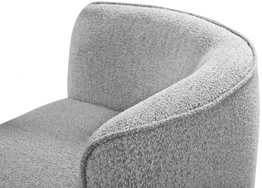 Hilton Grey Boucle Fabric Chaise Lounge - 158Grey - Vega Furniture