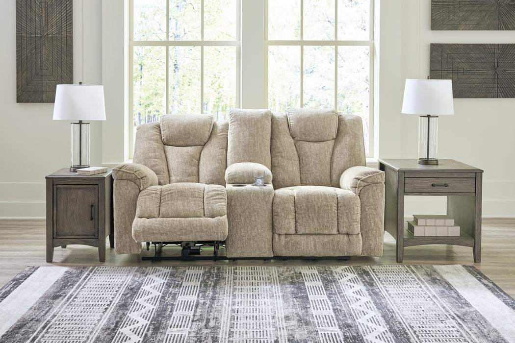 Hindmarsh Stone Power Reclining Loveseat with Console - 9030918 - Vega Furniture