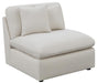 Hobson Off-White Cushion Back Armless Chair - 551451 - Vega Furniture