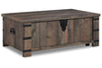 Hollum Rustic Brown Lift-Top Coffee Table - T466-9 - Vega Furniture