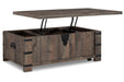 Hollum Rustic Brown Lift-Top Coffee Table - T466-9 - Vega Furniture