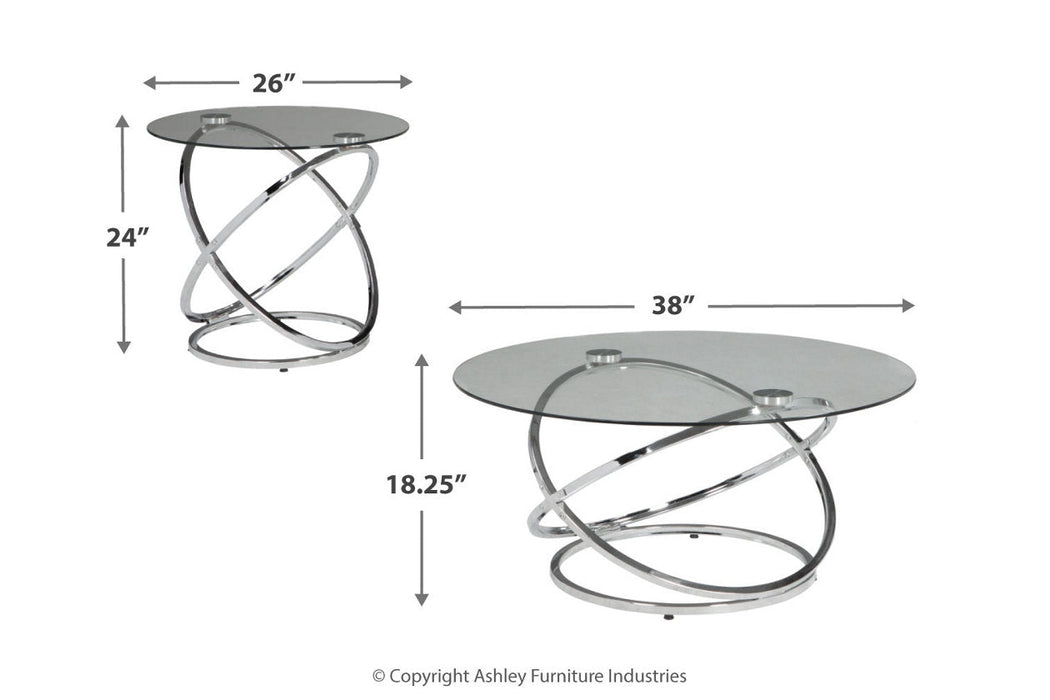 Hollynyx Chrome Finish Table, Set of 3 - T270-13 - Vega Furniture