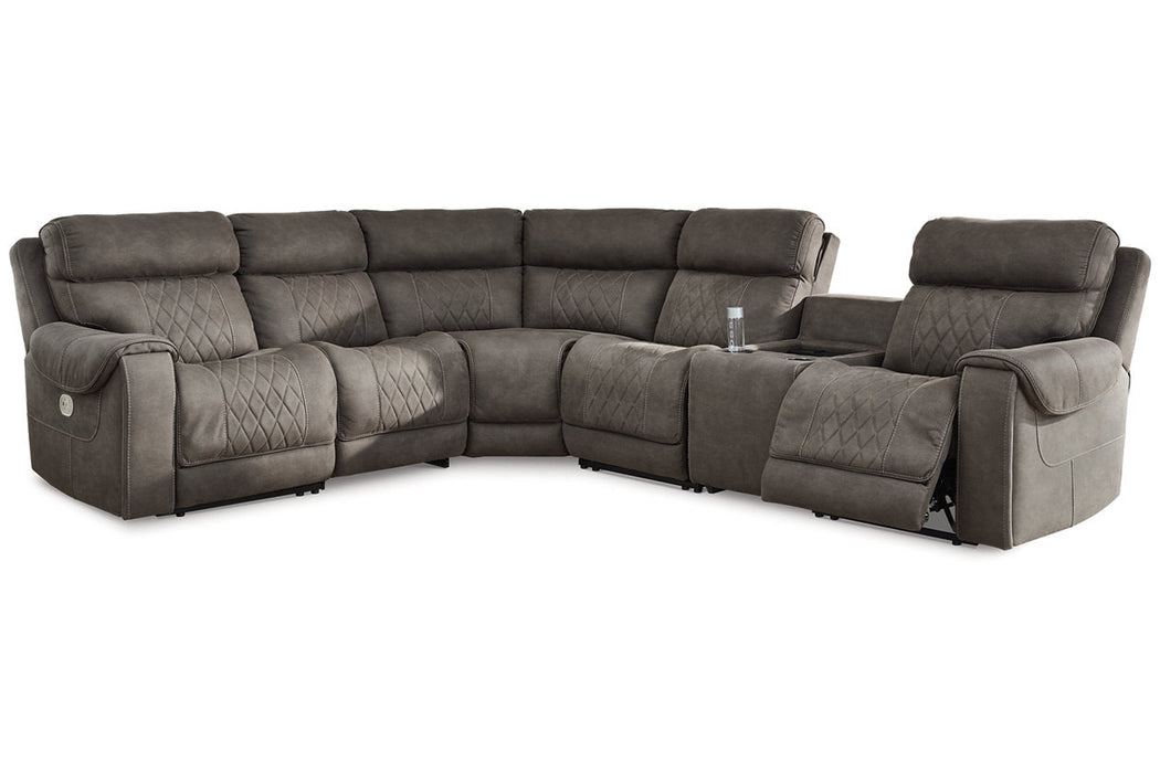 Hoopster Gunmetal 6-Piece Power Reclining Sectional - SET | 2370331 | 2370346 | 2370358 | 2370362 | 2370377 | 2370360 - Vega Furniture