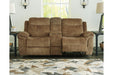 Huddle-Up Nutmeg Glider Reclining Loveseat with Console - 8230494 - Vega Furniture