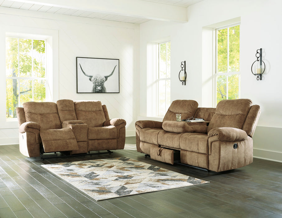 Huddle-Up Nutmeg Reclining Living Room Set - SET | 8230489 | 8230494 | 8230425 - Vega Furniture