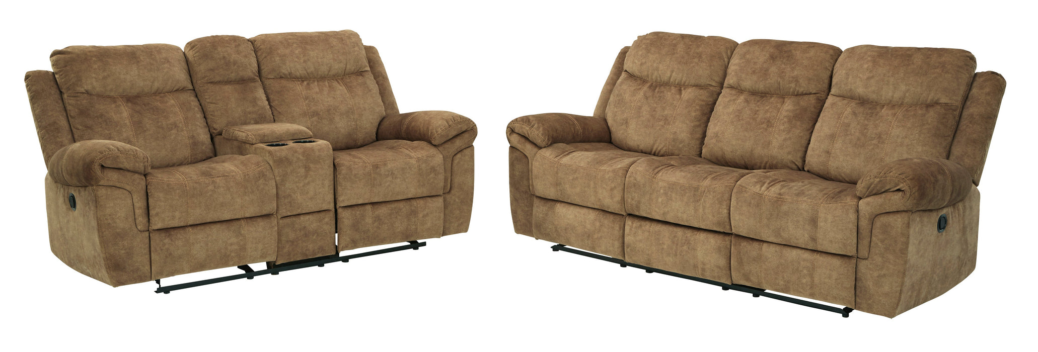 Huddle-Up Nutmeg Reclining Living Room Set - SET | 8230489 | 8230494 | 8230425 - Vega Furniture