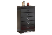 Huey Vineyard Black Chest of Drawers - B128-46 - Vega Furniture