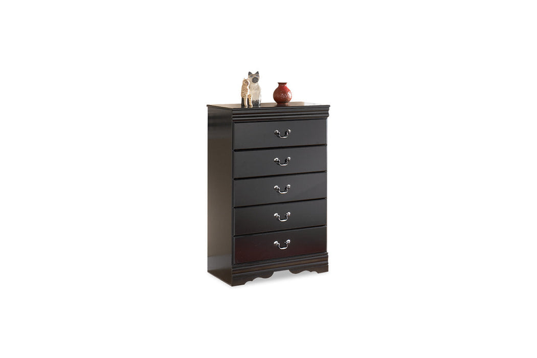 Huey Vineyard Black Chest of Drawers - B128-46 - Vega Furniture