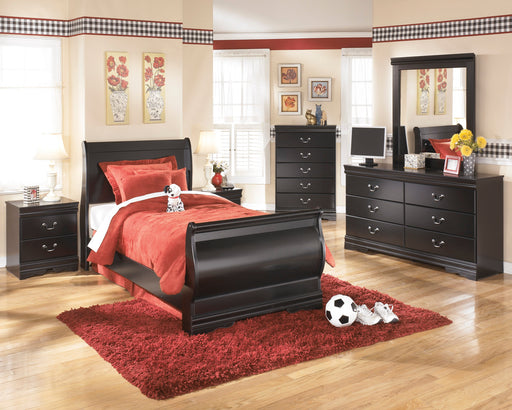 Huey Vineyard Black Sleigh Youth Bedroom Set - SET | B128-62 | B128-63 | B128-82 | B128-92 | B128-46 - Vega Furniture