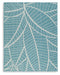 Hulsia Ivory/Aqua 5' x 7' Rug - R900122 - Vega Furniture