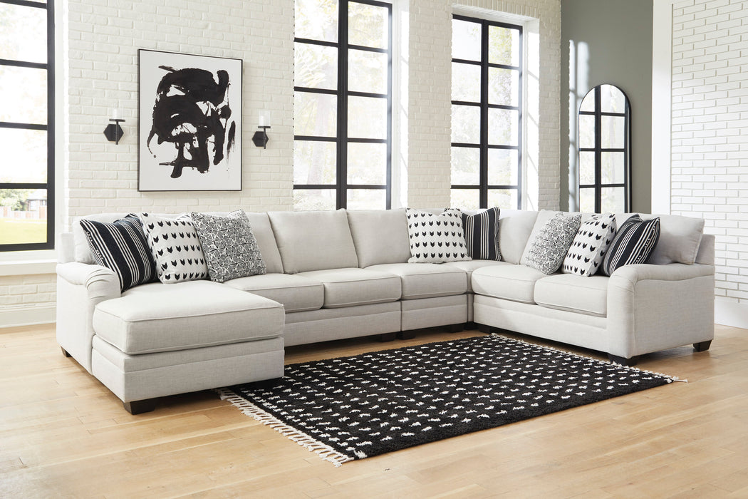 Huntsworth Dove Gray 5-Piece LAF Chaise Sectional - SET | 3970216 | 3970234 | 3970277 | 3970256 | 3970246 - Vega Furniture