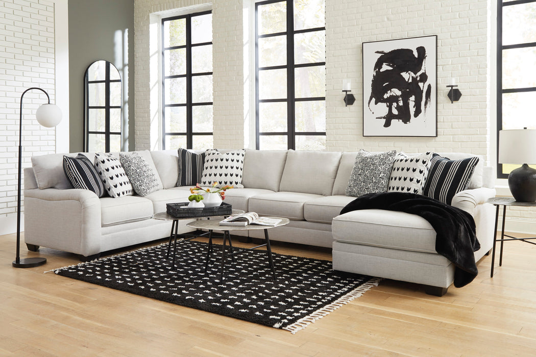 Huntsworth Dove Gray 5-Piece RAF Chaise Sectional - SET | 3970217 | 3970234 | 3970277 | 3970255 | 3970246 - Vega Furniture