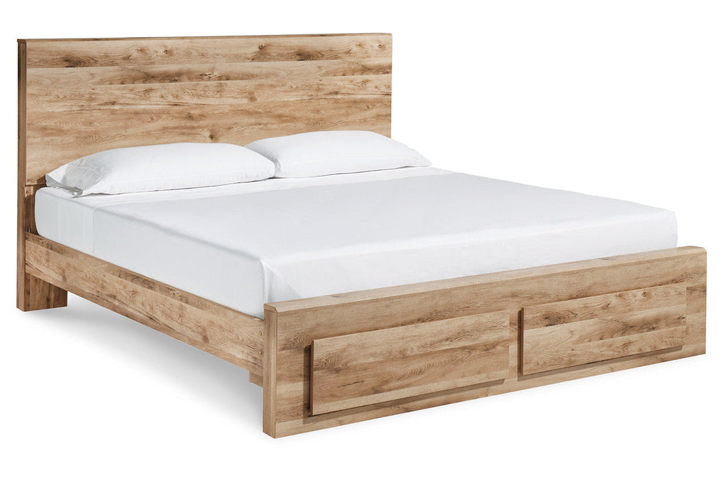 Hyanna Tan King Panel Storage Bed - SET | B100-14 | B1050-56S | B1050-58 | B1050-95 - Vega Furniture