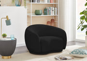 Hyde Black Boucle Fabric Chair - 693Black-C - Vega Furniture