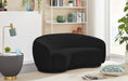 Hyde Black Boucle Fabric Loveseat - 693Black-L - Vega Furniture