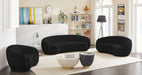 Hyde Black Boucle Fabric Sofa - 693Black-S - Vega Furniture