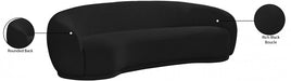 Hyde Black Boucle Fabric Sofa - 693Black-S - Vega Furniture