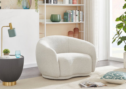 Hyde Cream Boucle Fabric Chair - 693Cream-C - Vega Furniture