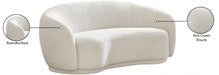 Hyde Cream Boucle Fabric Loveseat - 693Cream-L - Vega Furniture