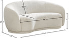 Hyde Cream Boucle Fabric Loveseat - 693Cream-L - Vega Furniture