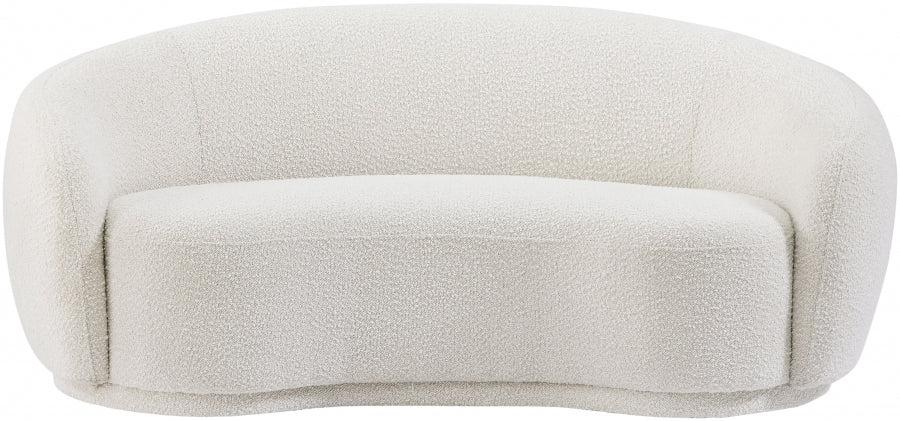 Hyde Cream Boucle Fabric Loveseat - 693Cream-L - Vega Furniture