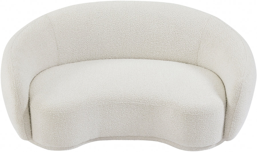 Hyde Cream Boucle Fabric Loveseat - 693Cream-L - Vega Furniture