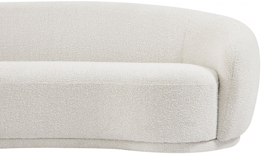 Hyde Cream Boucle Fabric Sofa - 693Cream-S - Vega Furniture