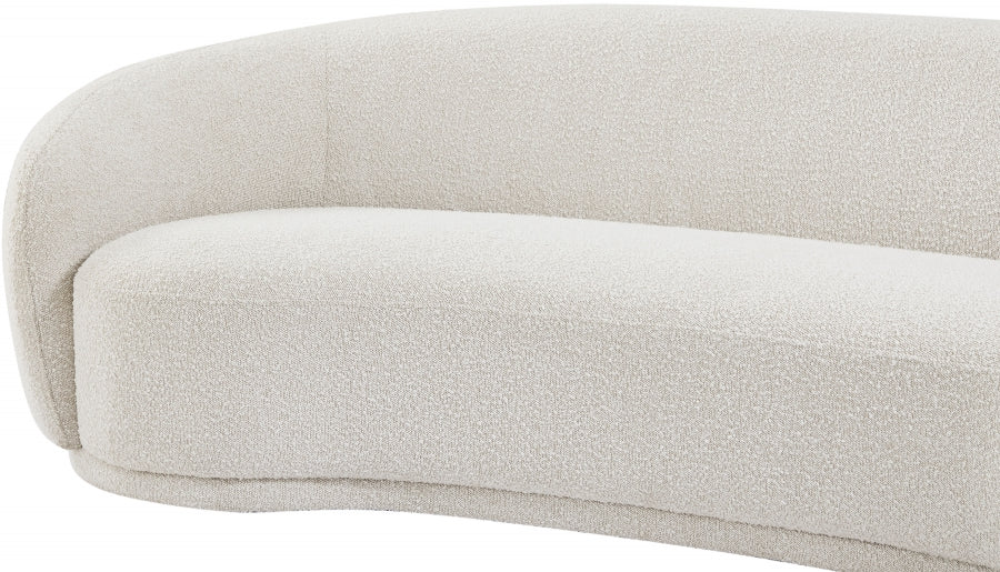 Hyde Cream Boucle Fabric Sofa - 693Cream-S - Vega Furniture