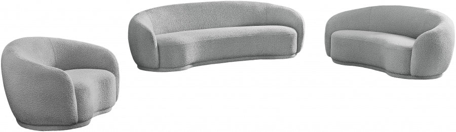 Hyde Grey Boucle Fabric Sofa - 693Grey-S - Vega Furniture