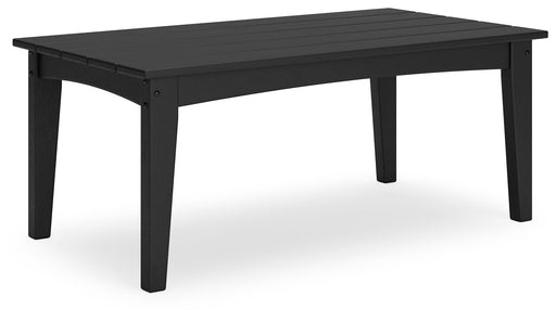 Hyland wave Black Outdoor Coffee Table - P108-701 - Vega Furniture