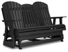 Hyland wave Black Outdoor Glider Loveseat - P108-835 - Vega Furniture