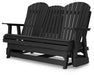 Hyland wave Black Outdoor Glider Loveseat - P108-835 - Vega Furniture