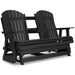 Hyland wave Black Outdoor Glider Loveseat - P108-835 - Vega Furniture