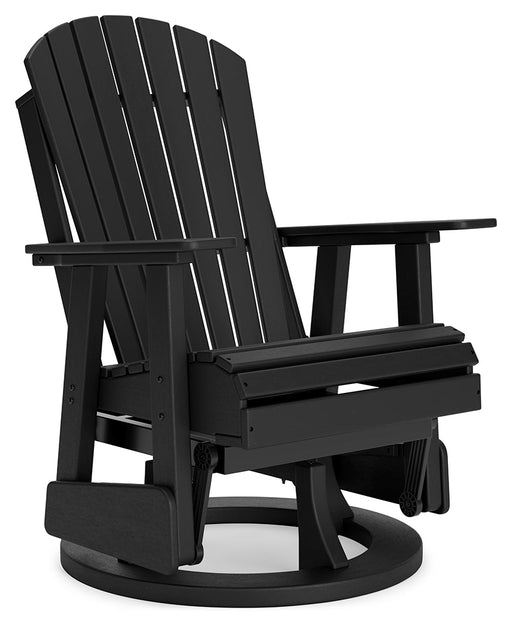 Hyland wave Black Outdoor Swivel Glider Chair - P108-820 - Vega Furniture