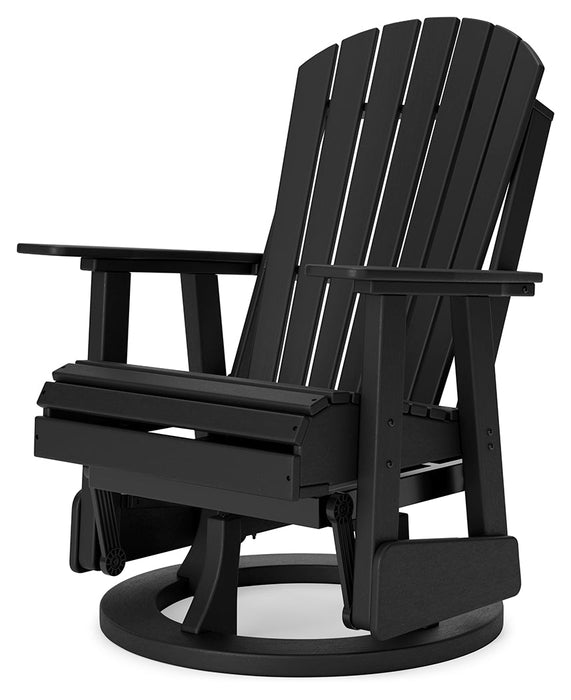 Hyland wave Black Outdoor Swivel Glider Chair - P108-820 - Vega Furniture