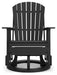 Hyland wave Black Outdoor Swivel Glider Chair - P108-820 - Vega Furniture