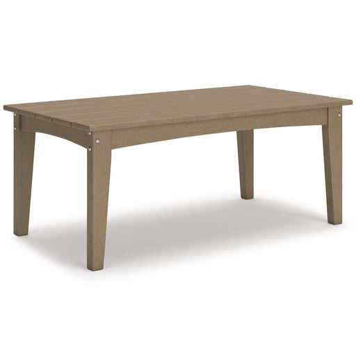 Hyland wave Driftwood Outdoor Coffee Table - P114-701 - Vega Furniture