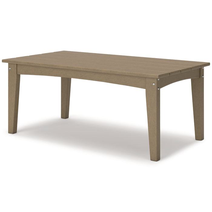 Hyland wave Driftwood Outdoor Coffee Table - P114-701 - Vega Furniture