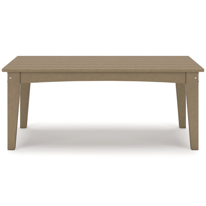 Hyland wave Driftwood Outdoor Coffee Table - P114-701 - Vega Furniture