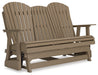 Hyland wave Driftwood Outdoor Glider Loveseat - P114-835 - Vega Furniture