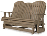 Hyland wave Driftwood Outdoor Glider Loveseat - P114-835 - Vega Furniture