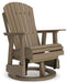 Hyland wave Driftwood Outdoor Swivel Glider Chair - P114-820 - Vega Furniture