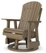 Hyland wave Driftwood Outdoor Swivel Glider Chair - P114-820 - Vega Furniture