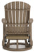 Hyland wave Driftwood Outdoor Swivel Glider Chair - P114-820 - Vega Furniture