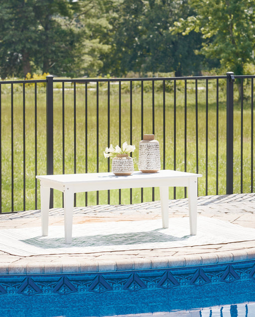 Hyland wave White Outdoor Coffee Table - P111-701 - Vega Furniture