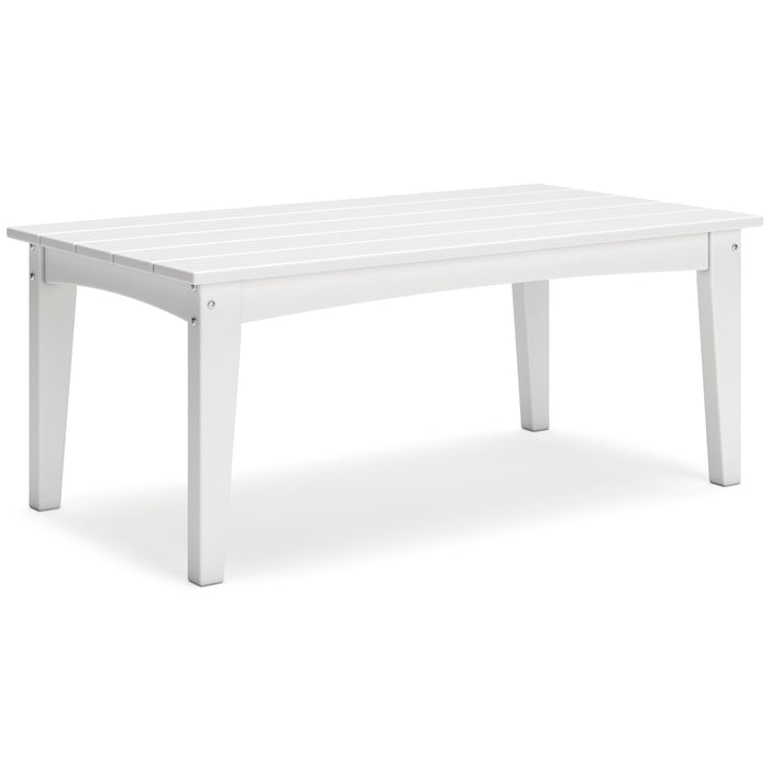 Hyland wave White Outdoor Coffee Table - P111-701 - Vega Furniture