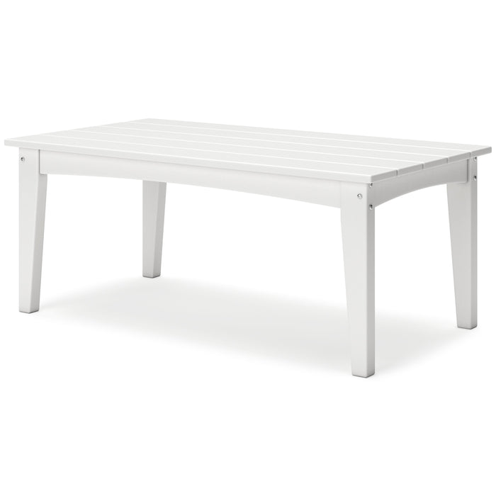 Hyland wave White Outdoor Coffee Table - P111-701 - Vega Furniture