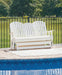 Hyland wave White Outdoor Glider Loveseat - P111-835 - Vega Furniture